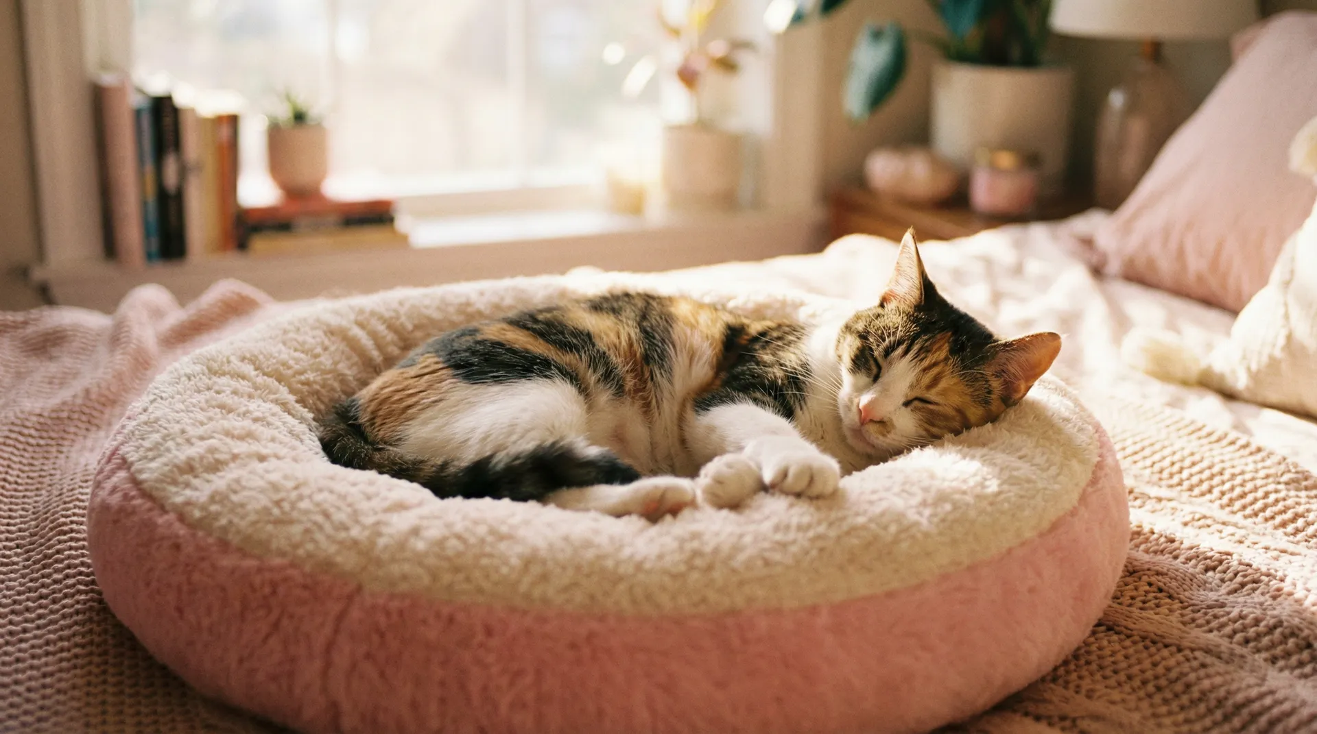 三花猫安静入睡 - 蛇信子